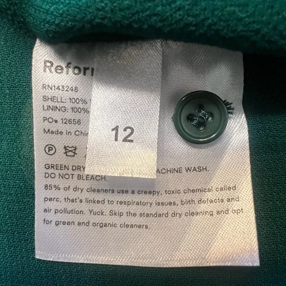 Reformation Green Floral Mini Dress - Picture 14 of 16